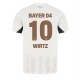 Bayer Leverkusen Florian Wirtz #10 Replike Gostujuci Dres 2024-25 Kratak Rukav